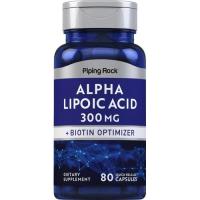 ราคา PipingRock Alpha Lipoic Acid 300 mg. (80Capsules) กรดอัลฟาไลโปอิก (40316596610)