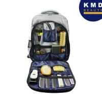 ราคา กระเป๋าช่างเสริมสวย กระเป๋าช่างทำผม ช่างแต่งหน้า ใส่อุปกรณ์ได้เยอะ แบบเป้สะพายหลัง สีเทา อย่างดี (5161389491)