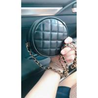 ราคา มีเก็บเงินปลายทางกระเป๋าทรงกลมมินิ สีดำ​ สายโซ่​ (3314777600)