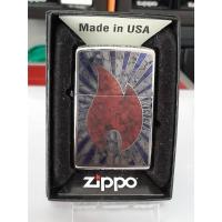 ราคา ZIPPO 49431 ZIPPO FLAME DESIGN HIGH POLISH CHROME COLOR IMAGE สีเงินผิวโครเมี่ยมขัดเงา ลายแบบสกรีน ของใหม่ (22550198027)