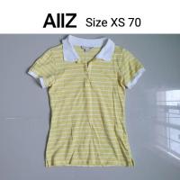 ราคา เสื้อโปโล คอปก Aiiz Size xs ลายทางสีเหลือง ทำงาน (23323344759)