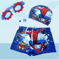 ราคา อะนิเมะ Spiderman เด็กชุดว่ายน้ํากางเกงชุดเด็กทารกชุดว่ายน้ํากางเกงขาสั้นการ์ตูน Spiderman เด็กกางเกงว่ายน้ําแว่นตาของขวัญ (26701160452)