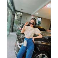 ราคา เซตกางเกงขนนก เสื้อหัวใจ งานป้ายL มือ1 (22946205730)