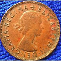 ราคา เหรียญ​ออสเตรเลีย​ Australia, 1​/2 Penny, (ยุค​ Elizabeth II), #1033, ใช้แล้ว (16400529253)