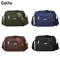 ราคา Cactu ผู้ชายกระเป๋าสะพายข้าง,ผ้า 4 ซิปกระเป๋าสะพาย,สบายๆสี่เหลี่ยมผืนผ้าไนลอนสีดําสีน้ําตาลสีฟ้าสีเขียว Boy Messenger กระเป๋าเดินทาง (29026839747)