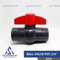 ราคา SOVA หยุดวาล์ว PVC 3/4" นิ้ว/บอลวาล์ว PVC 3/4 SOva/บอลวาล์ว 3/4 ธรรมดา/หยุดวาล์ว 3/4 หนา (45750564478)