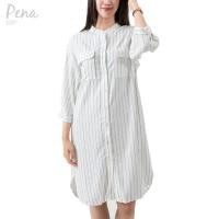 ราคา Pena house เดรสเชิ๊ต คอจีน แขนสามส่วน ลายริ้ว PWDL062401 (27455074273)