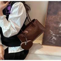 ราคา # ANTH # 1PC Retro Red PU Leather Women Shoulder Bags With Love Coin Purse Large Capacity Ladies Satchel Hobo Bag Tote Bag . (58101073323)