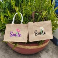 ราคา กระเป๋ากระสอบปักลาย Smile กระเป๋าผ้ากระสอบกันน้ำ (16198560769)