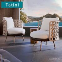 ราคา ลานหวายรวมกันโซฟาเก้าอี้หวายเฟอร์นิเจอร์ออกแบบวิลล่าระเบียงเดียวรุ่นห้องสันทนาการกลางแจ้งไม้สัก มล (40026935113)