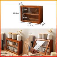 ราคา ตู้เก็บของวินเทจไม้ตู้โชว์ของเล่นกล่องเก็บเครื่องสำอาง (29689489750)