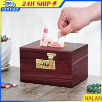 ราคา ร้านอยู่ที่ไทย กล่องออมสินโบราณไม้สัก ใส่รหัสผ่านได้ กล่องออมสิน (26207449620)
