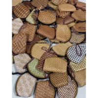 ราคา กระเป๋าเยื่อหวายสานใส่เหรียญทรงโค้ง 4.5นิ้ว น่ารัก ลายสวย สีชัด (25453286991)