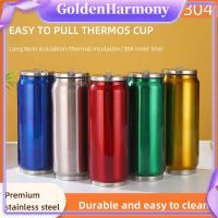 ราคา COD❤ แก้วโค้ก 500 มล. ดีไซน์แฟชั่น กระป๋องเครื่องดื่มคุณภาพสูง 2 ชั้น สแตนเลส กระติกน้ำเก็บความร้อน ความจุขนาดใหญ่ ขวดน้ำในรถยนต์ 【GoldenHarmony】 (41126302127)