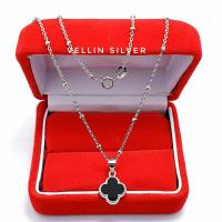 ราคา สร้อยคอเงินผู้หญิง จี้ Van Cleef 925 Silver White Gold Plated - สร้อยคอ Clover Van Cleef 925 Silver (28337915926)