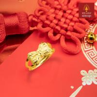 ราคา MTSGOLD แหวน ครึ่งสลึง ขาโปร่งแฟชั่นโบว์ ไซส์ 51 (2975778320)