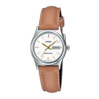 ราคา Casio Standard นาฬิกาข้อมือผู้หญิง สายหนังแท้ รุ่น LTP-V006L,LTP-V006L-7B2,LTP-V006L-7B2UDF - สีเงิน (4616850380)