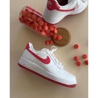 ราคา ของแท้... Nike Air force 1หนังสีขาวตัดชมพูน่ารักมากๆๆค่ะ (42226413898)
