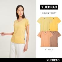 ราคา Yuedpao เสื้อยืดผู้หญิงคอวี ทรงเข้ารูป ผ้านุ่ม ใส่สบาย เสื้อยืดสีพื้น เสื้อยืดผู้หญิง คอวี Set butter honey (22719377649)