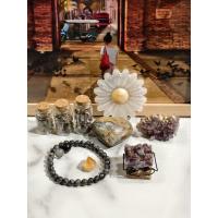 ราคา เฮอร์คิเมอร์ Herkimer Diamond หินแบบจิ๋ว ใส่ขวด ตกแต่งบ้าน (40107772741)