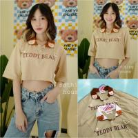 ราคา พร้อมส่ง เสื้อครอปโปโล เสื้อครอปคอปก เสื้อเอวลอย (6982368056)