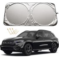 ราคา XHRING กระจก Sun Shade สําหรับ Mercedes Benz GLC GLC 300 GLC300 GLE GLS 350 GLE350 450 ML350 CLS SL S AMG Class 4matic EQS SUV อุปกรณ์เสริม, รถหน้าต่างด้านหน้าบังแดด Sun Visor (53900790597)