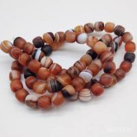 ราคา DIY ลายเส้นธรรมชาติอาเกตสีแดงลูกปัดหลวม Agate Frosted ลูกปัดสมัยเก่า Twisted Silk Round Stripes A (57200766730)