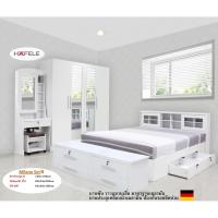 ราคา ILF - ชุดห้องนอน เตียง + ตู้เสื้อผ้า + โต๊ะเครื่องแป้ง Set-Milano 180 (3507082990)