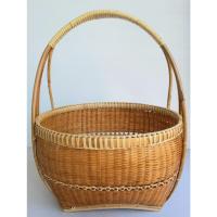 ราคา ตะกร้าโบราณ มีหูหิ้ว ย. 29.5 ซม. ส. 18.5 ซม. สานด้วยไม้ไผ่/หวาย หัตถกรรมพื้นบ้าน สำหรับใส่สิ่งของ (14508763411)