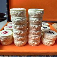 ราคา ชุดหมากรุกจีนย้อนยุคแกะสลักผลไม้สีงาช้างมังกรคู่เล่นกับไข่มุกขนาดใหญ่สามมิติของขวัญสำหรับผู้สูงอายุ (27640118402)