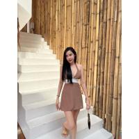 ราคา พร้อมส่ง Sexy dress ผูกคอ สายเซ็กซี่ ผ้าใส่สบาย (14896821613)