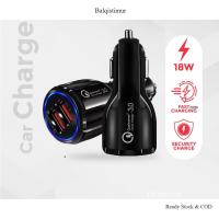 ราคา BALQIS ที่ชาร์จแบตในรถ 2 PORTS QC3.0 3.1A QUALCOMM สีดําสีขาว JM0001 JM0002 COOL (41614540432)
