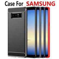 ราคา เหมาะสําหรับ Samsung Galaxy Note 8/Galaxy Note 8 Brushed Carbon Fiber Protective Case Soft Case (28690893169)