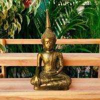 ราคา พระเชียงรุ้งศิลปะล้านช้าง พระพุทธรูปศิลปะแบบลาวเก่า เนื้อเรซิน(หน้าตัก5นิ้ว สูง25ซม.)ผ่านพิธีปลุกเสกแล้ว สีทองเก่า ทองโบ (19178390264)