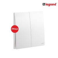 ราคา Legrand สวิตช์สองทาง 2 ช่อง สีขาว 16A รุ่น Mallia Senses | Matt White | 281003MW | BTismart (16689484577)