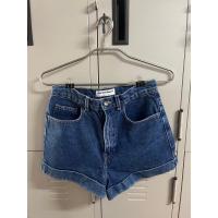 ราคา กางเกงยีนส์ ขาสั้น American Apparel denim high waisted short สี indigo แท้ สภาพดี (12298543704)