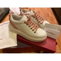 ราคา SALVATORE FERRAGAMO Women’s 726196 White Sneaker (21688752584)