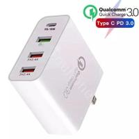 ราคา 3 USB Qualcomm Quick Charge 3.0 และเครื่องชาร์จ Type C PD Universal Travel (29975958180)