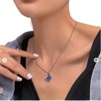 ราคา สร้อยคอรูปผีเสื้อน้ำเงิน #สร้อยคอ #สร้อยคอเกาหลี #สร้อยแฟชั่น (7243100581)