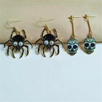 ราคา ฮาโลวีนต่างหูใหม่ต่างหูส่วนบุคคลที่พูดเกินจริงแฟชั่นยุโรปและอเมริกากะโหลกแมงมุมเลียแนวโน้มเครื่อ (27306564963)