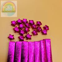 ราคา กระดาษพับดาว เงาวาววับ กระดาษเรนโบว์จำนวน 50 แผ่น สี dark pink (16390691808)