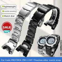 ราคา สําหรับ Casio Protrek Series PRG-110Y/T PRW-1300Y น้ําหนักเบาไทเทเนียมสายนาฬิกา prg-110 กันน้ําไทเทเนียมนาฬิกาสร้อยข้อมือ (56501452034)