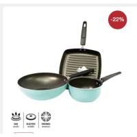 ราคา ชุดเครื่องครัว AQUA MEYER (ชุด 3 ชิ้น) สีดำ - ฟ้า (25821065597)