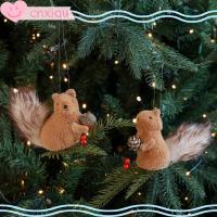 ราคา CNXIQU ต้นสนแขวน,น่ารักตุ๊กตากระรอกตุ๊กตาสัตว์เครื่องประดับต้นคริสต์มาส,คริสต์มาส Handmade ดูประดิษฐ์กระรอกตุ๊กตาตกแต่งวันหยุด (47301892204)