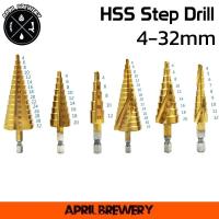 ราคา ดอกสว่าน ดอกสว่านเจดีย์ ดอกสว่านทรงเจดีย์ ดอกสว่านสเต็ป HSS ดอกเจดีย์ ขนาด 4-32mm (25383008838)