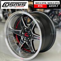 ราคา ล้อแม็กขอบ 18x9.5 ET15, 18x10.5 ET12 6รูx139.7 CB106 ยี่ห้อ Cosmis รุ่น RTX(YA9997) สีดำ+ท้องแดง (ราคาต่อ1วง) (19142817795)