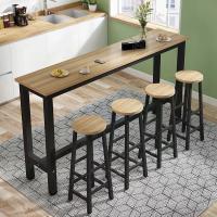 ราคา โต๊ะสูงเคาน์เตอร์สไตล์ยุโรปที่เรียบง่ายทันสมัยพร้อมเก้าอี้สูงชุดบาร์บาร์คุณภาพสูง (19886027002)