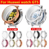 ราคา Full Covered เคส Huawei Watch GT 5 Case Soft TPU 360 Covered Huawei watch GT5 เคส For Huawei Watch gt 4 เคส GT2/GT3/GT4/GT5 Pro เคส Bumper เคส Huawei watch GT5 Pro Case Full huawei gt5 Electroplated เ