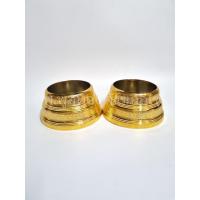 ราคา (คู่) ขาเทียน ขารองเทียน ฐานเทียนพรรษา พลาสติกชุบ ขาตั้งเทียน ที่วางเทียน (29752853503)