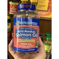 ราคา Pure Alaska Omega Salmon Oil 1000mg น้ำมันปลาแซลมอน 100% (10820666405)